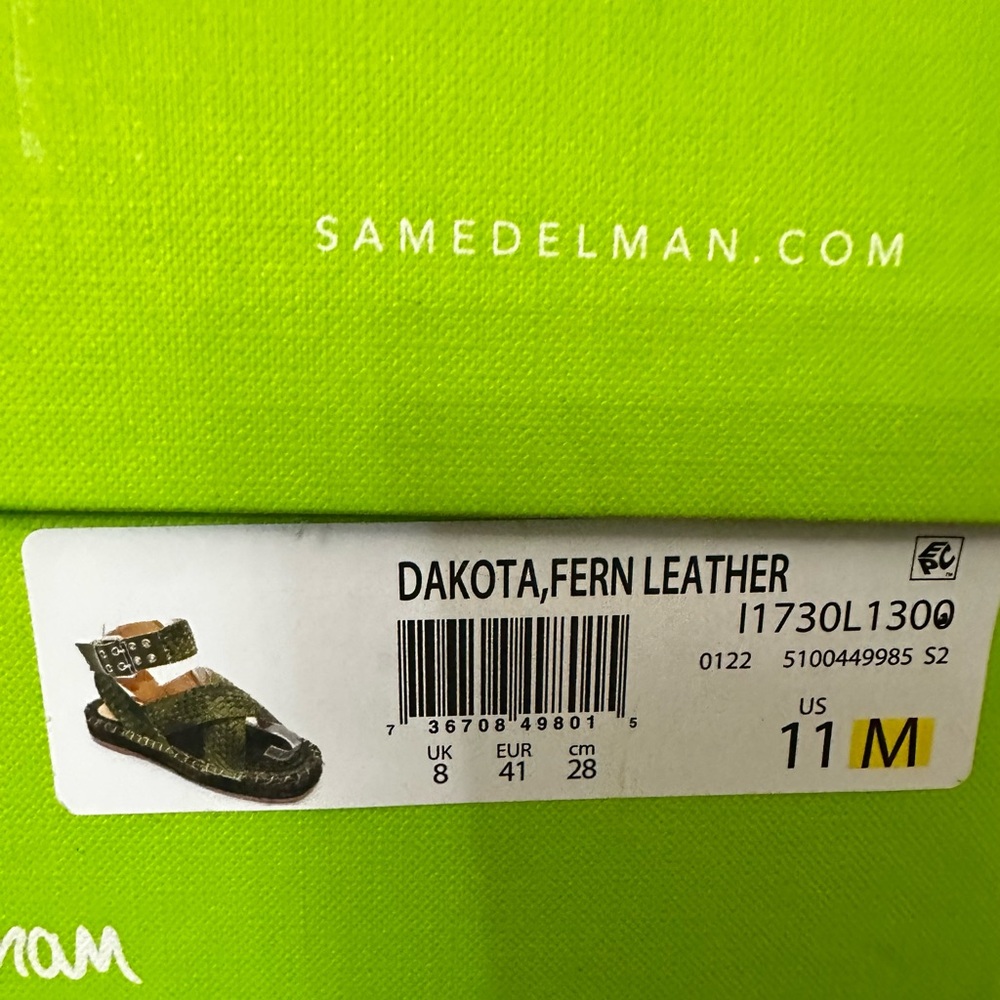 Brand new, never worn - Sam Edelman Green Leather Sandals